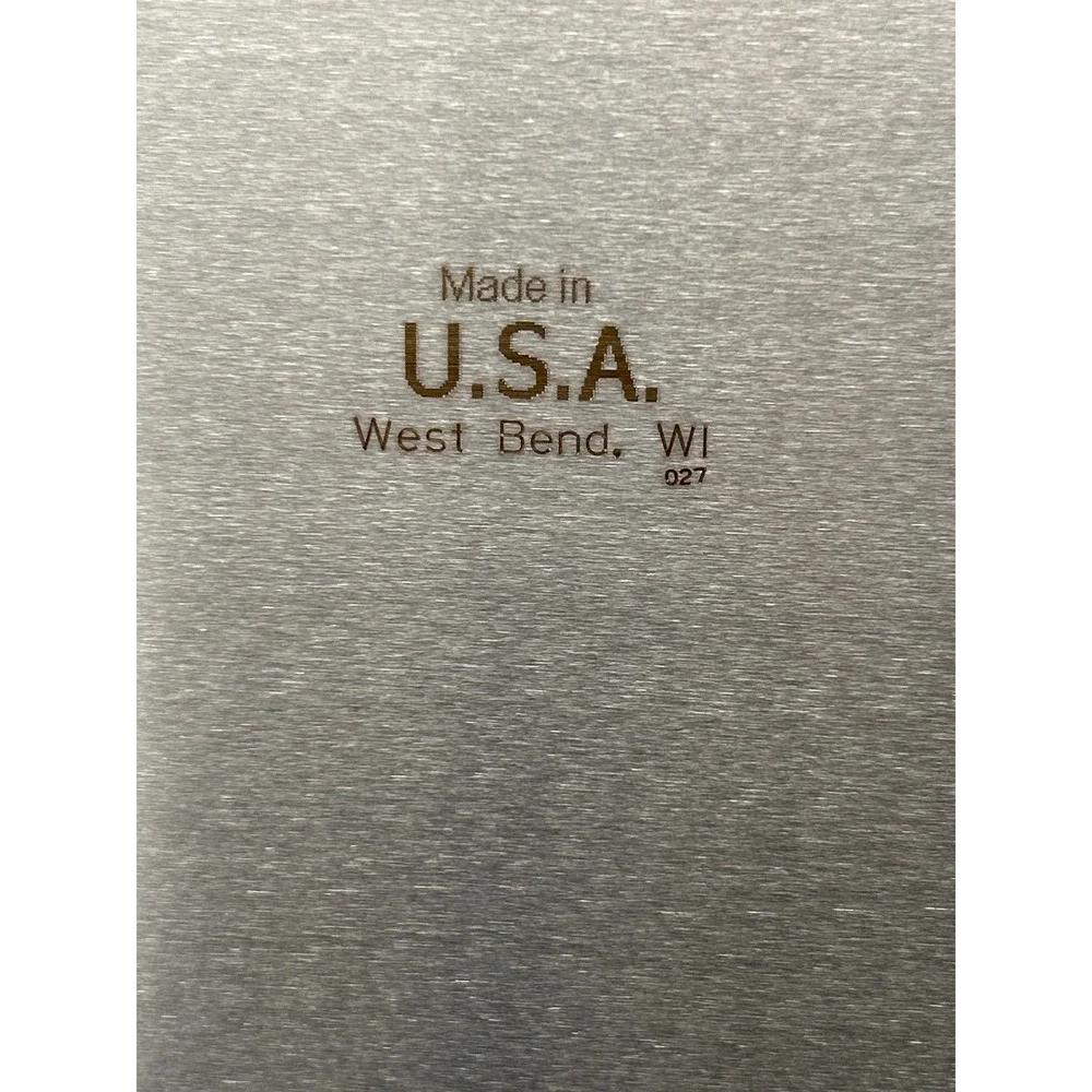 West Bend Square Griddle Pan 11in Silver Stainless Steel Made in USA NIB